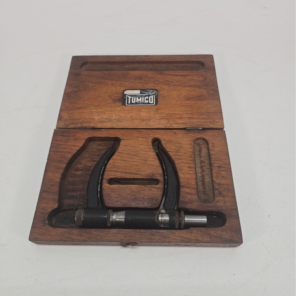 TUMICO 2-3" Tubular Micrometer Mechanical 0.001" CS-23 w/Wood Case Incomplete